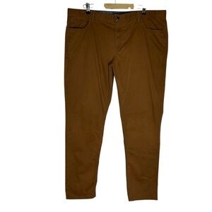 Michael Kors Cotton Mix Brown Parker Slim Fit Versatile Flat Front Pants 40x32